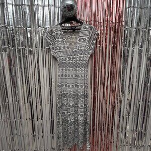 RELAXX Long Dress Women Size 1X Black White Cocktail Party Formal